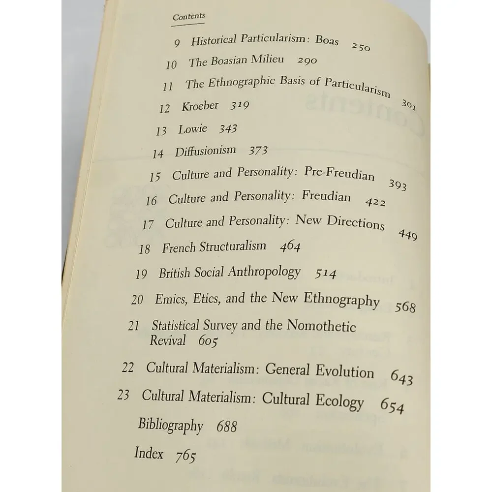 Rise Anthropological Theory History Theories Culture Marvin Harris Vintage 1968